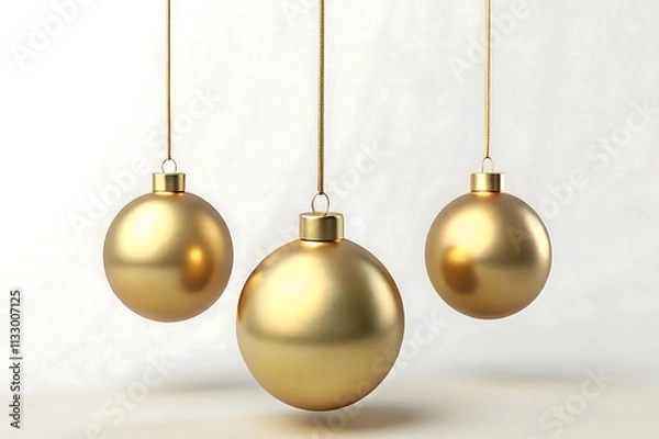 Obraz gold christmas balls
