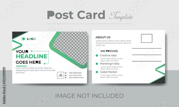 Obraz Modern Creative Post Card design template 