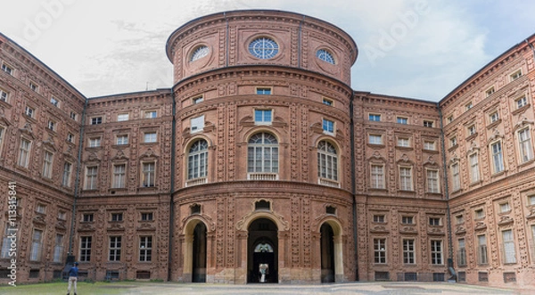Obraz Panorama of back of The Museo Egizio which  is a  museum in Turin, Italy 
