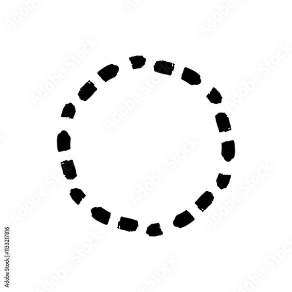 Obraz Grunge decorative round frame. Vector illustration.