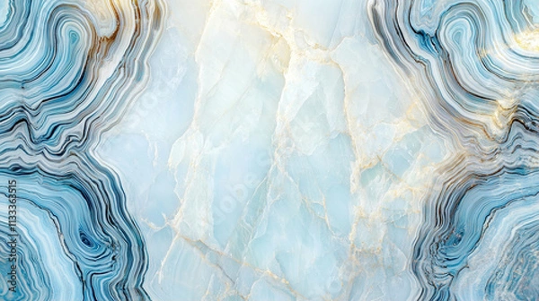 Obraz Agate stone texture with blue background and natural patterns for design
