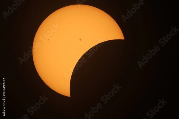 Fototapeta partial solar eclipse
