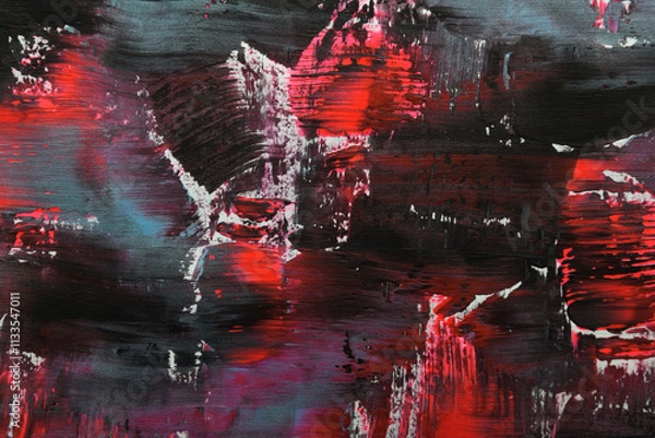 Fototapeta dirty art background in red and black color
