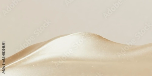 Fototapeta Abstract beige satin wave texture, minimal and luxurious background, photography for social media faceless digital content marketing