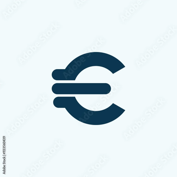 Obraz Minimal C letter Logo