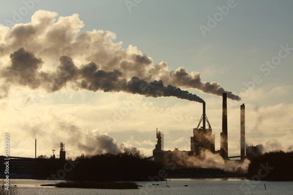 Obraz Factory and smoke