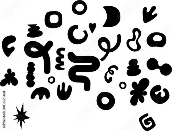 Obraz hand drawn doodle design elements. Hand drawn arrows, frames, borders, icons and symbols. Cartoon style infographics elements.