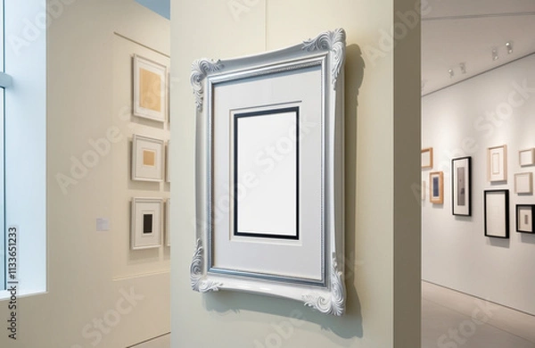 Fototapeta Blank Photo Frame in Gallery Wall