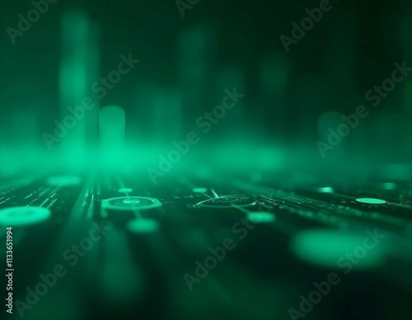 Fototapeta green business data background ia