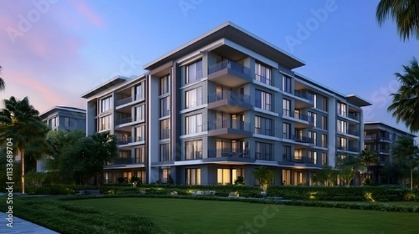 Obraz Modern Apartment Building Or Apartment Complex