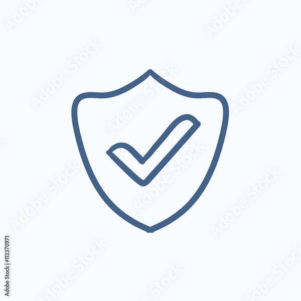 Obraz Quality is confirmed sketch icon.