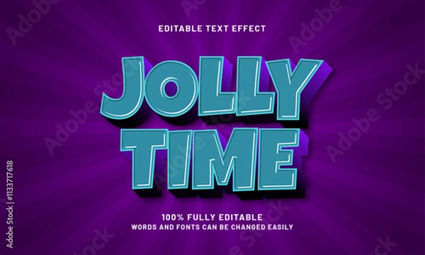 Fototapeta jolly time editable text effects with a kids and play theme