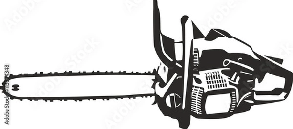 Fototapeta chainsaw illustration isolated