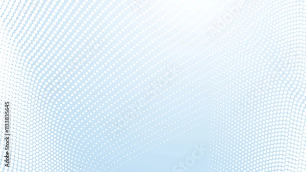 Fototapeta Blue and white gradient with halftone seamless pattern abstract background for backdrop or presentation