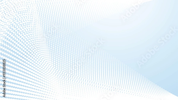 Obraz Blue and white gradient with halftone seamless pattern abstract background for backdrop or presentation