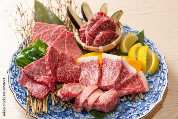 Fototapeta 焼肉盛り合わせ