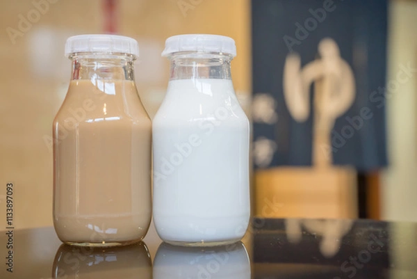 Fototapeta コーヒー牛乳　coffee milk　牛乳　銭湯　hot spring 
 風呂上り　