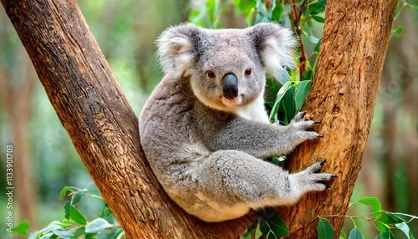 Obraz Koalas in Eucalyptus Trees: Symbols of Australian Wilderness