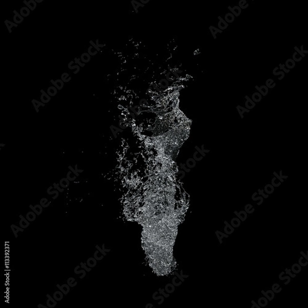 Obraz Water splash dark background