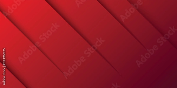 Obraz Abstract elegant red gradient background with shiny lines. Modern simple diagonal lines texture design. Minimal vector stripes graphic element. Vector illustration