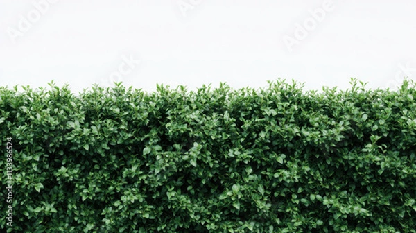 Fototapeta Bush or shrub wall isolated isolated on white background for graphic design.