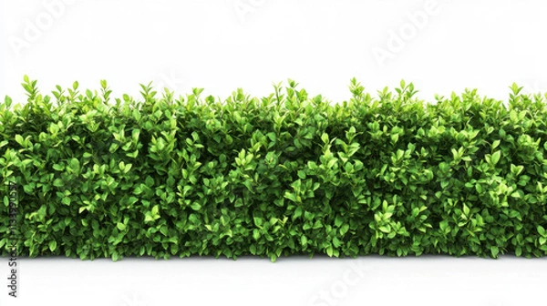 Fototapeta Bush or shrub wall isolated isolated on white background for graphic design.