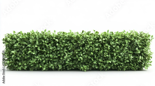 Fototapeta Bush or shrub wall isolated isolated on white background for graphic design.