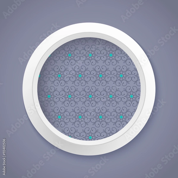 Obraz 3D picture frame design vector for image or text