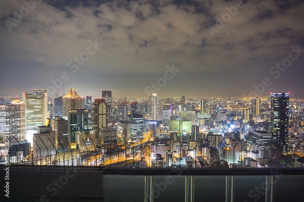 Fototapeta Osaka city night view