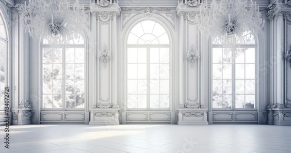 Obraz beautiful random white room background