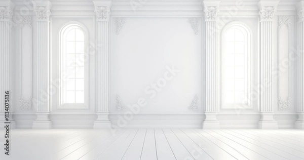 Obraz beautiful random white room background