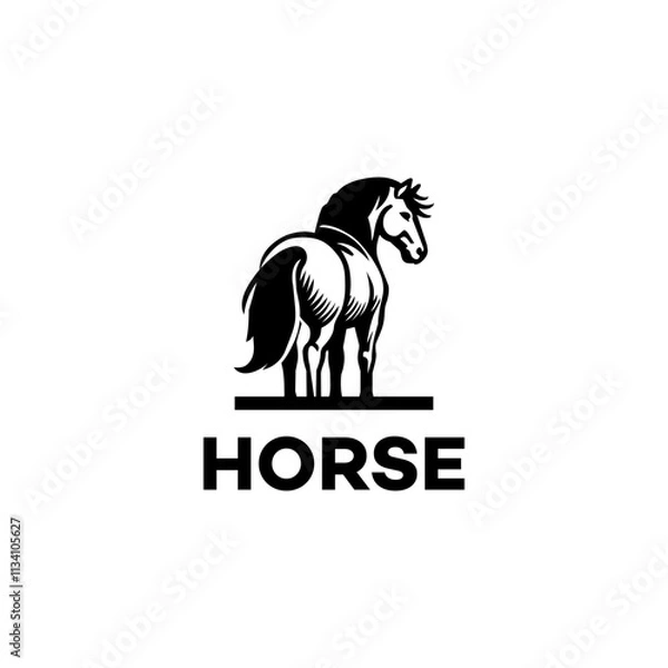Obraz Horse Bold Logo Design Vector