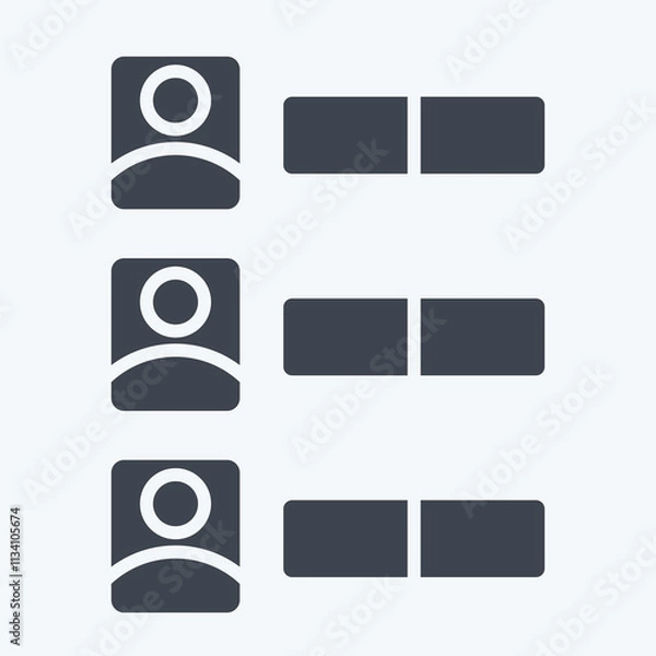 Fototapeta Icon Vote Counting. related to Electiont symbol. glyph style. simple design editable