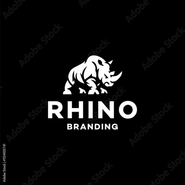 Obraz Rhino Logo Vector Design Bold