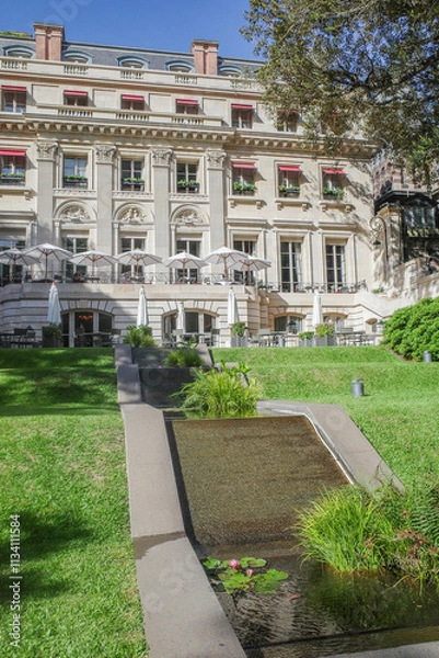 Obraz Buenos Aires, Argentina - 20 Nov, 2024: Architecture and gardens of the Park Hyatt Palacio Duhau hotel in Recoleta