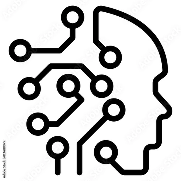 Fototapeta Artificial Intelligence icon