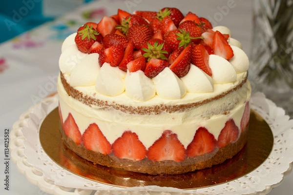 Obraz Strawberry cheese cake