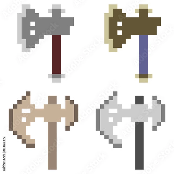 Fototapeta pixel art axe
