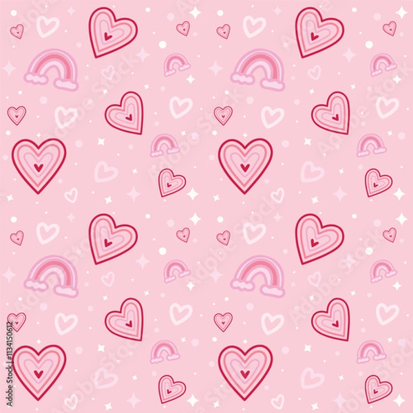 Fototapeta Pastel pink Seamless pattern background