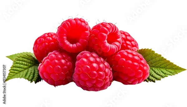 Fototapeta picture of raspberry isolated on white background