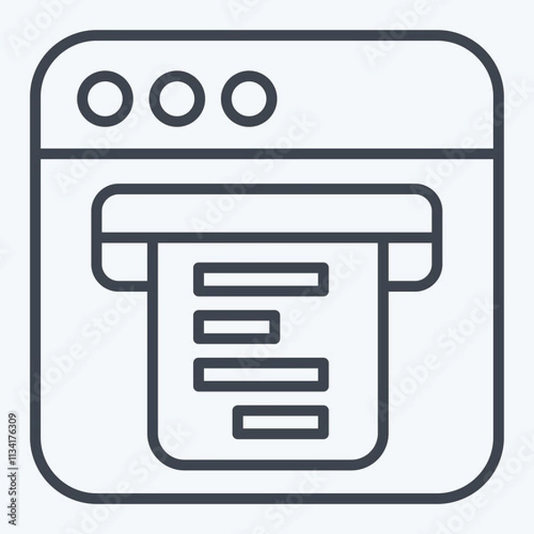 Fototapeta Icon Digital Receipt. related to Dropshipping symbol. line style. design editable