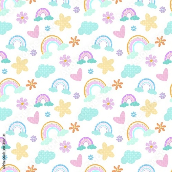 Fototapeta seamless pattern with flowers