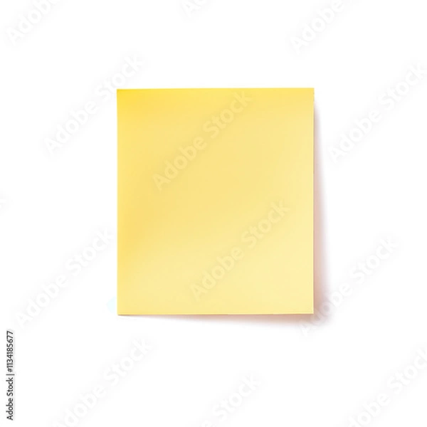Obraz Yellow post it sticky note isolated on transparent background