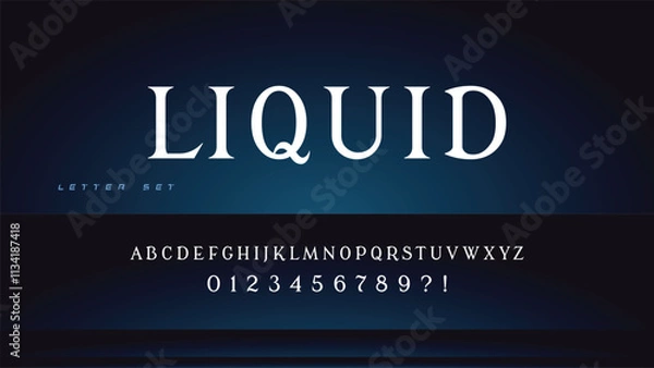 Fototapeta Elegant alphabet letters font and number. Classic Lettering Minimal Fashion Designs. Typography modern serif fonts decorative vintage design concept. vector illustration