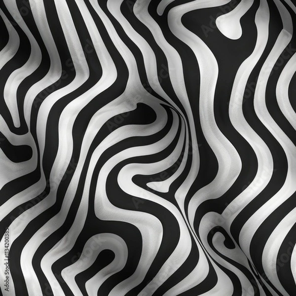 Fototapeta coloring books for children, very basic geometric patterns, satisfying wavy line patterns, no detail, simple line art, clean and minimalistic lines, bright white