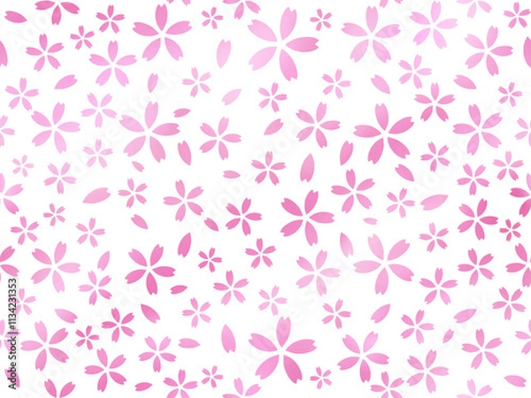 Fototapeta 桜のシームレスパターン　B-2