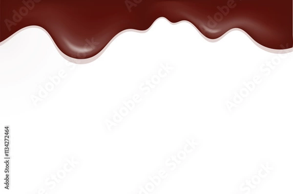Obraz Sweet and Melting Dripping Chocolate Texture Background