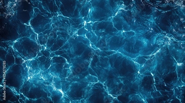 Obraz vertical dark blue water surface with ripples background top view