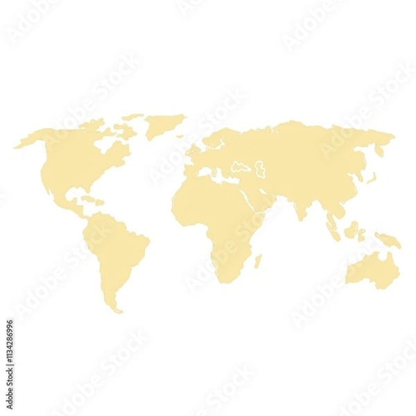 Obraz world map image alpha-04, modern world map