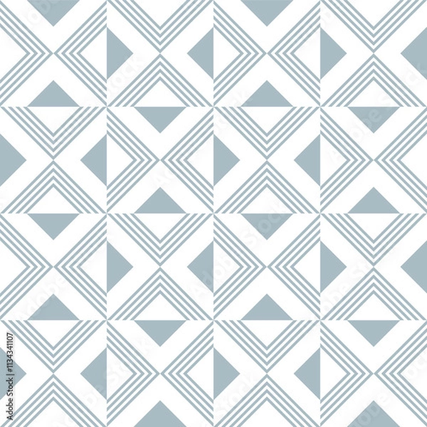 Fototapeta Abstract geometric seamless pattern. with Vector background. Blue and white texture. Graphic modern pattern.